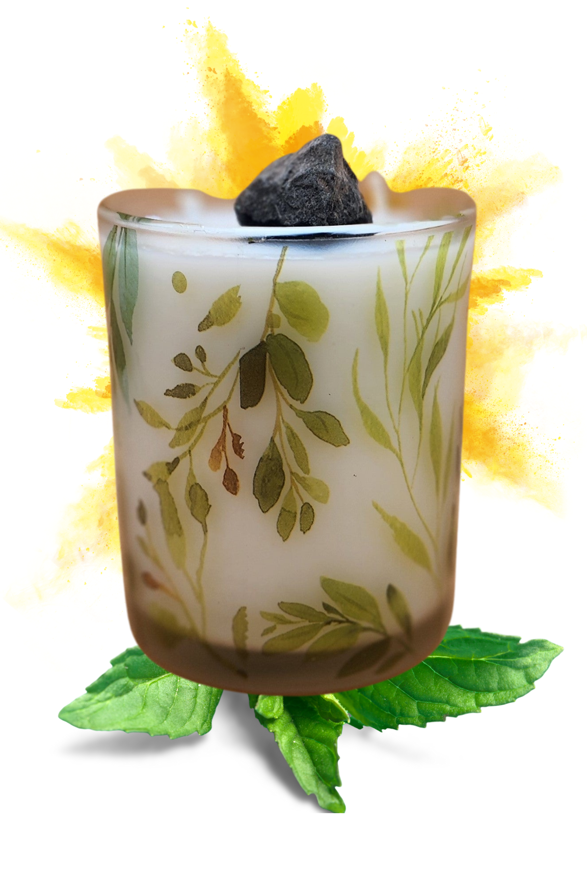 Lemon Mint Crystal Candle
