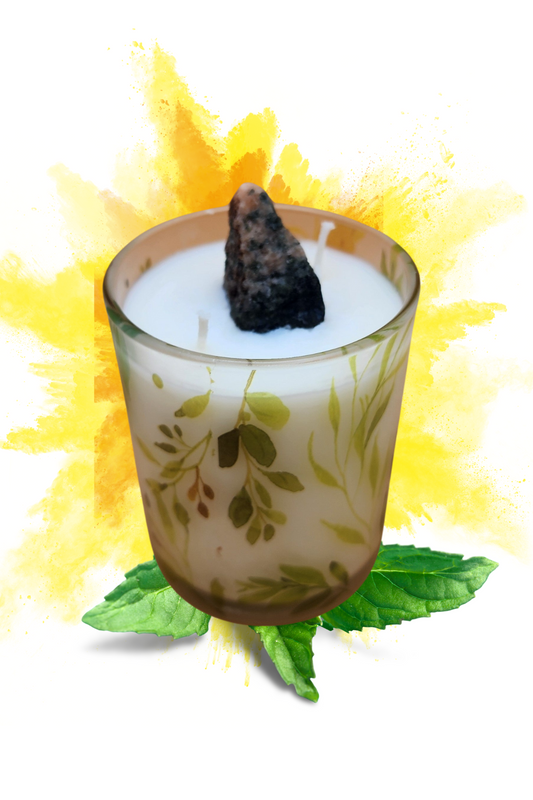 Lemon Mint Crystal Candle